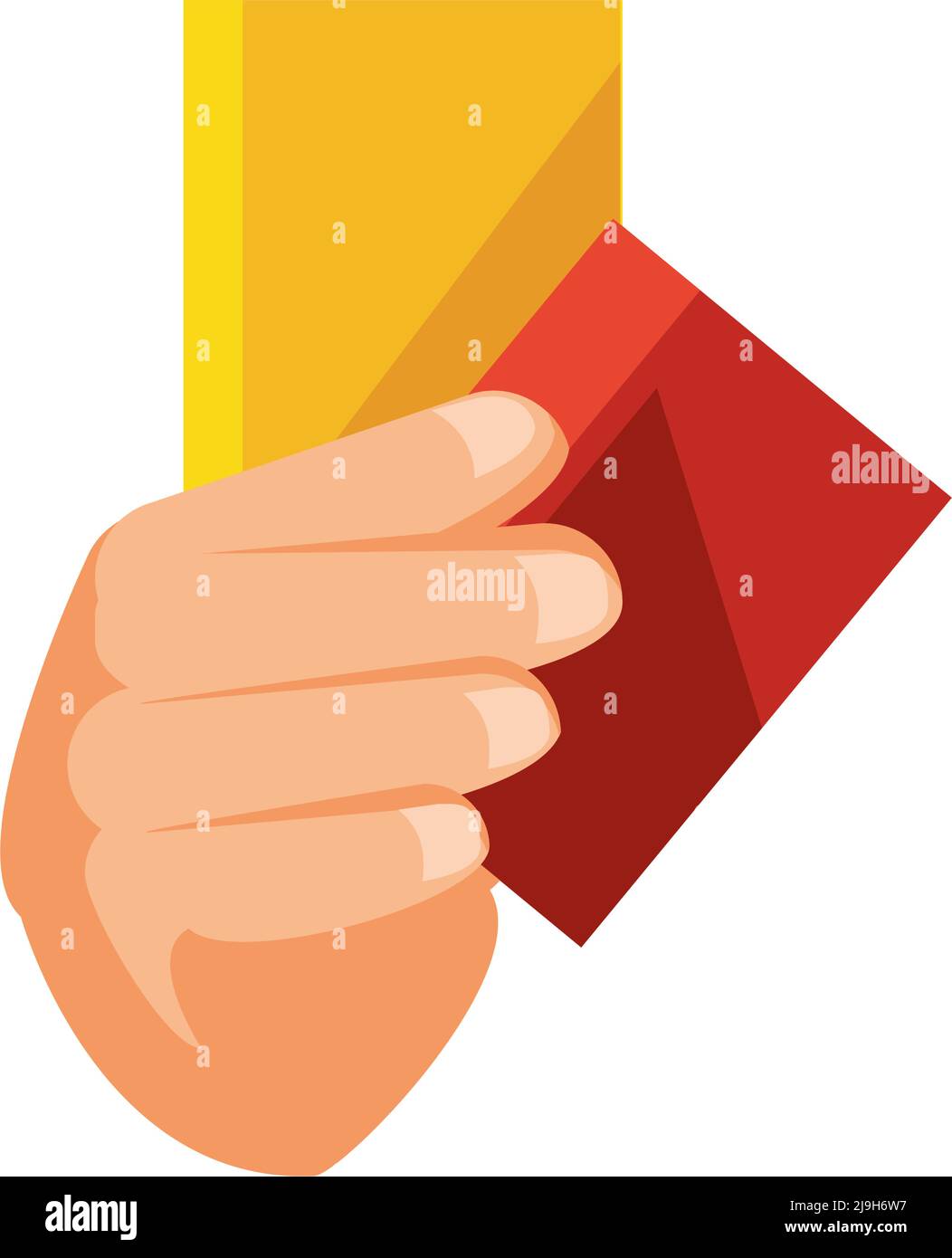 hand-with-soccer-cards-stock-vector-image-art-alamy