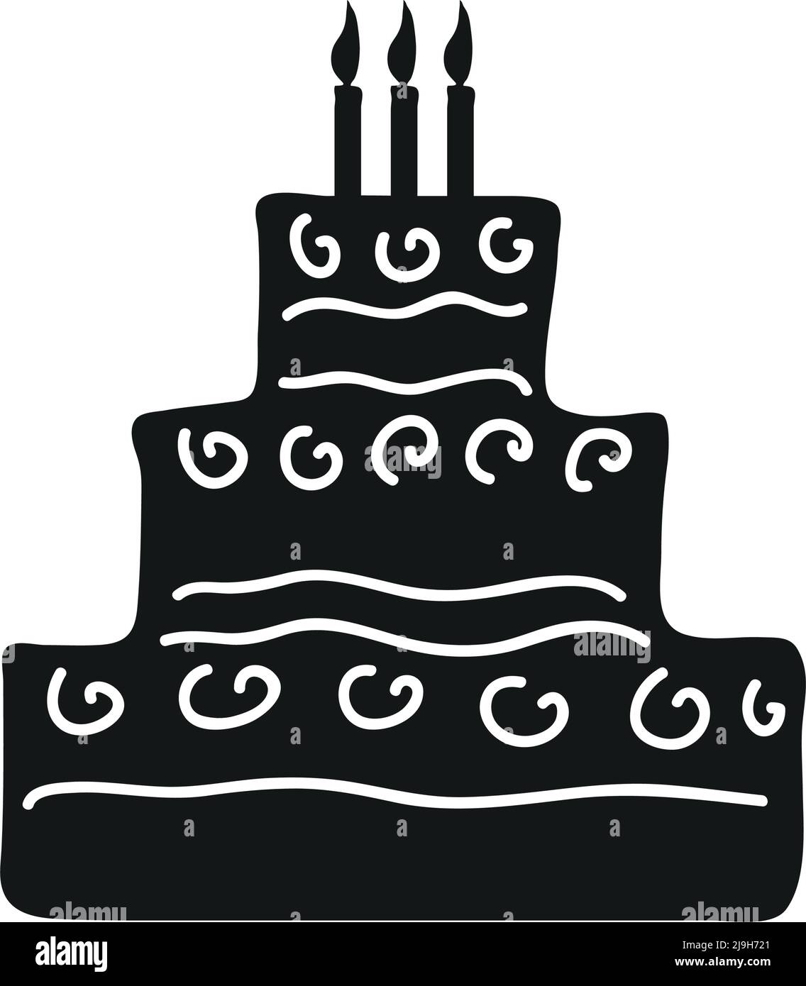 birthday cake with candles Stock Vector Image & Art - Alamy