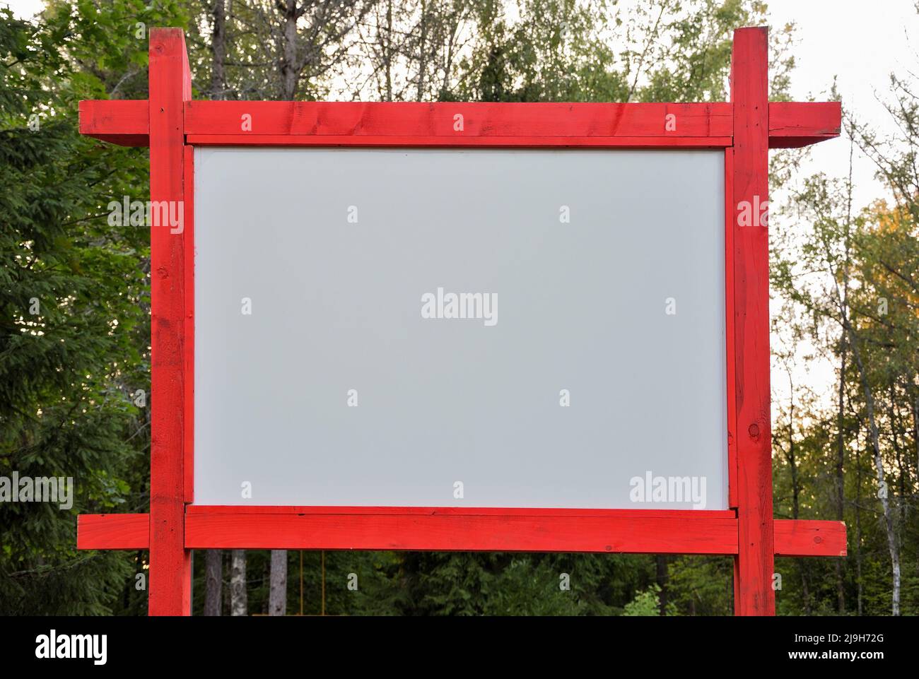Empty wooden billboard as a background Stock Photo - Alamy