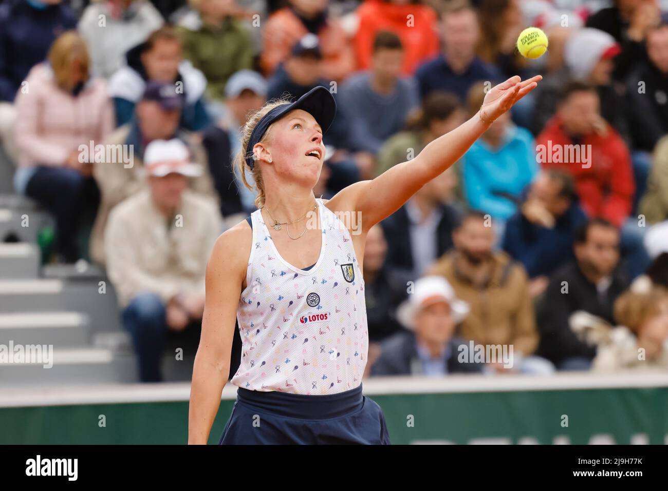 Magdalena Frech of Poland in action during the first round of the 2023 BNP Paribas Open, WTA 1000 tennis tournament on March 9, 2023 in Indian Wells, USA