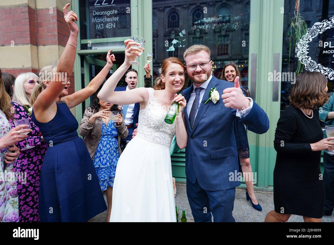 Shaun and Kathrine Keys who got getting married on the route of the
