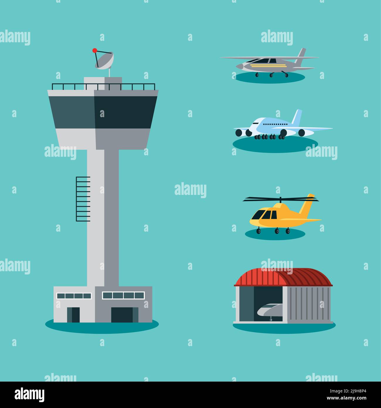 icon collection airport Stock Vector Image & Art - Alamy