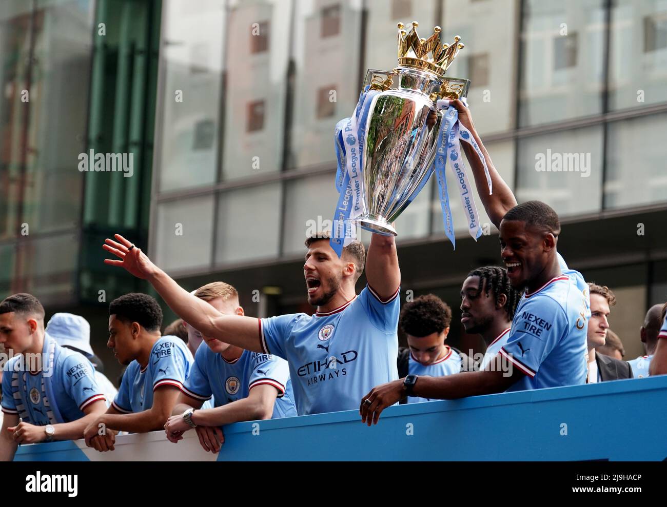 Manchester City's Aymeric Laporte during the Premier League trophy