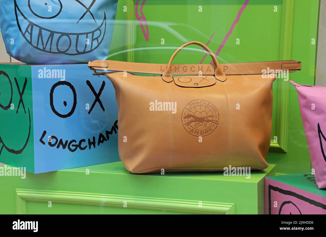 Passerby Wearing Longchamp Orange Net Bag Editorial Stock Photo - Stock  Image