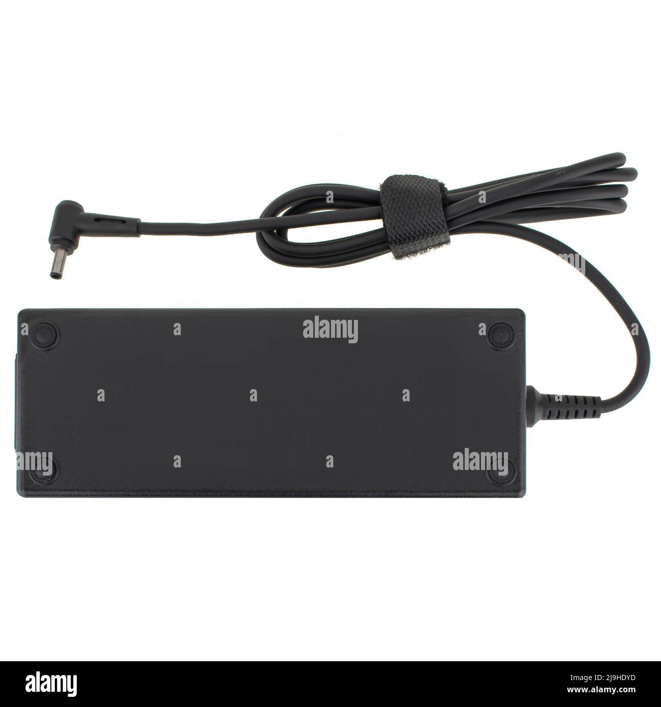 laptop power adapter, laptop spare part, white background Stock Photo
