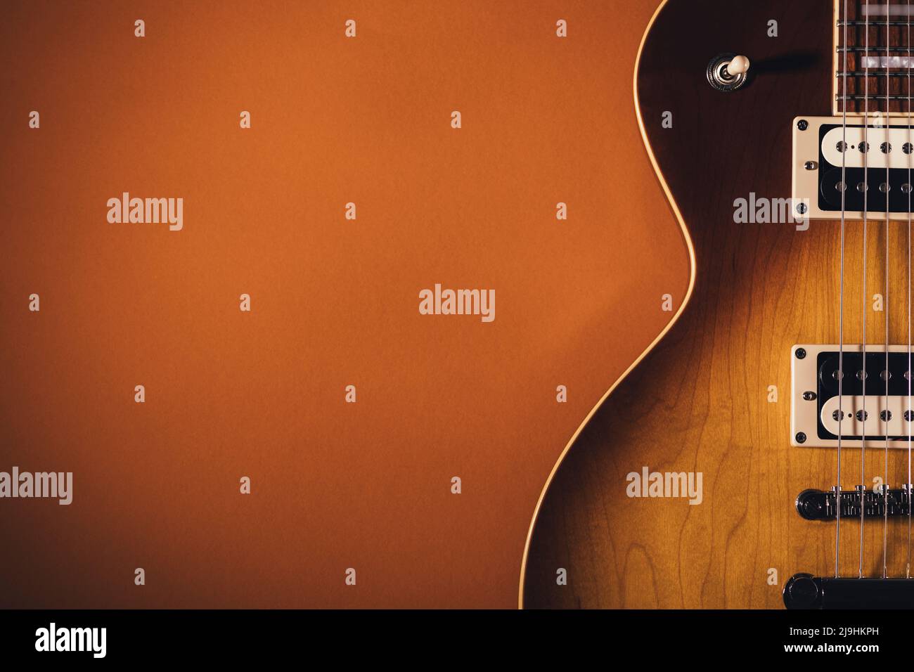 Studio shot of retro styled electric guitar Stock Photo