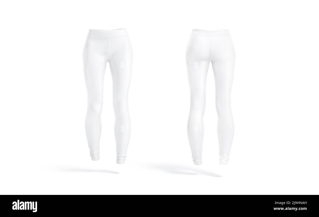 Blank white women sport leggings mockup 
