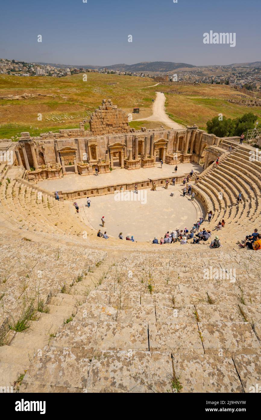 The South Theatre, Jerash, Roman City Stock Photo - Alamy