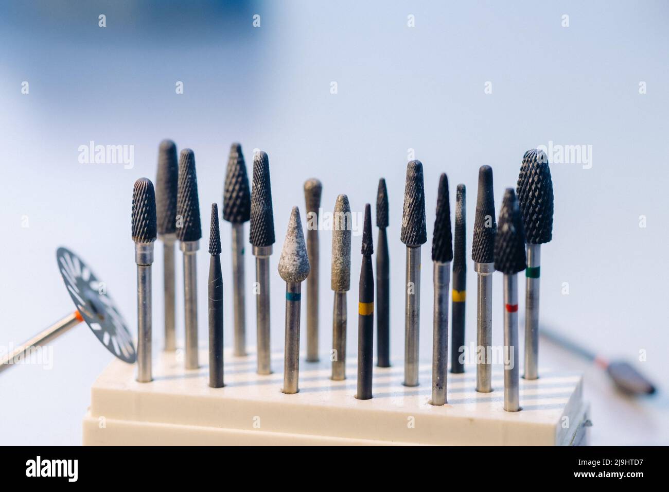 Grinding tools and drills for dental technicians Stock Photo Alamy