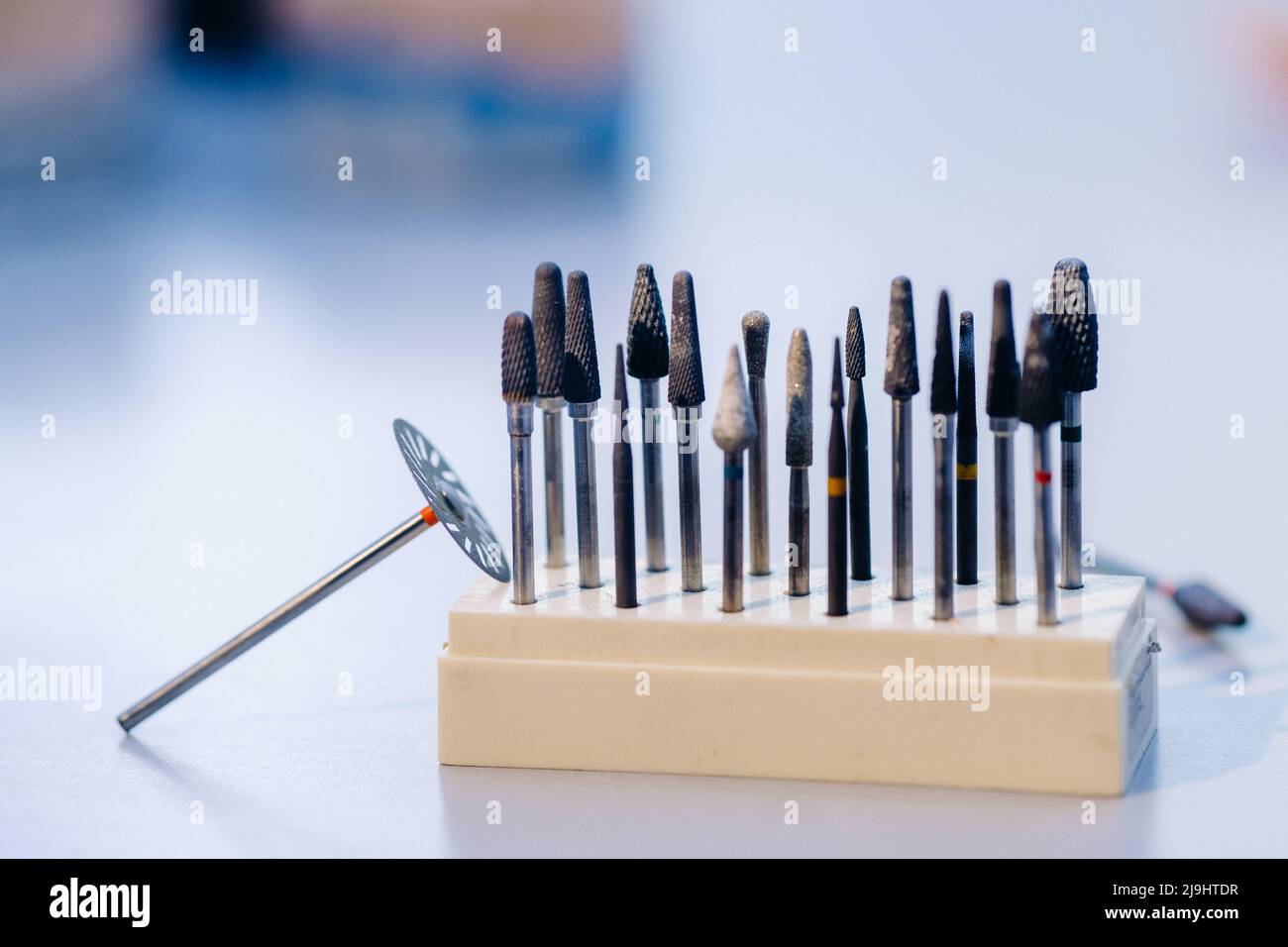 Grinding tools and drills for dental technicians Stock Photo Alamy