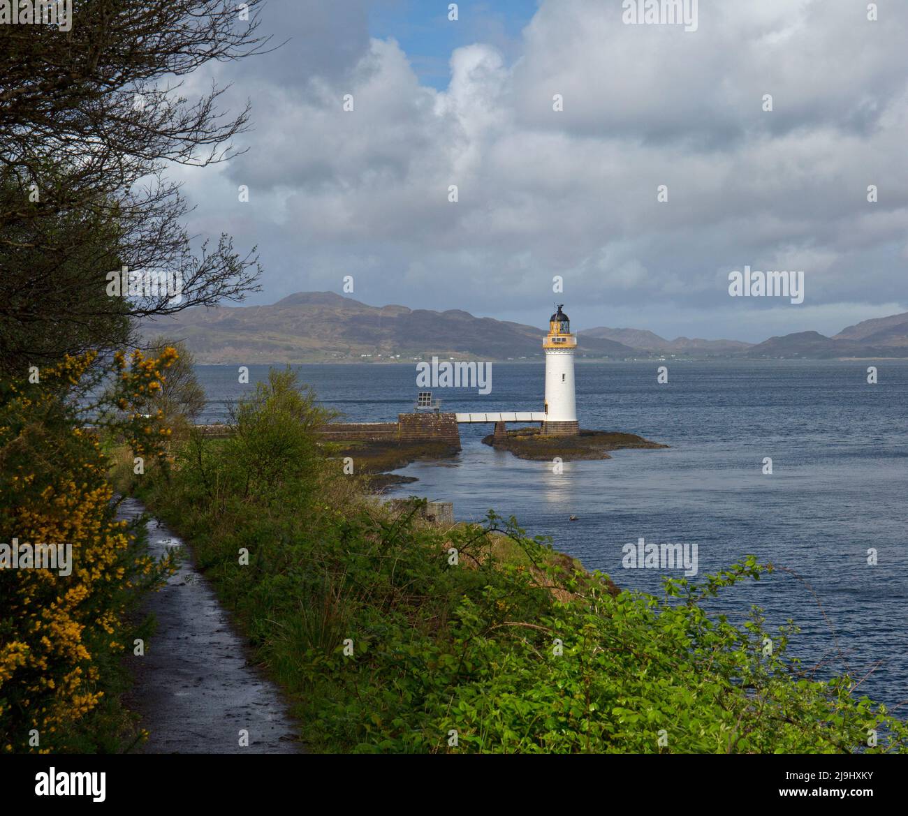Rubha Nan Gall Lighthouse, Tobermory, Isle of Mull, Scotland Stock Photo