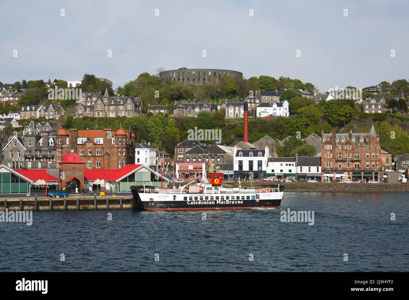 Oban, Argyll, Scotland viewed from the sea Stock Photo