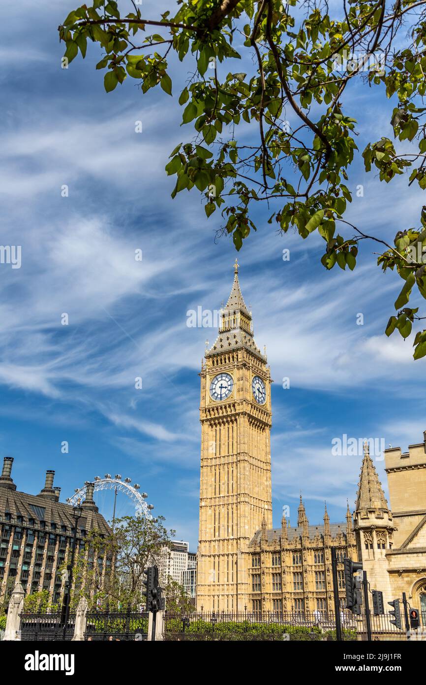 Big Ben Clock Tower in London, Great Britain Stock Photo