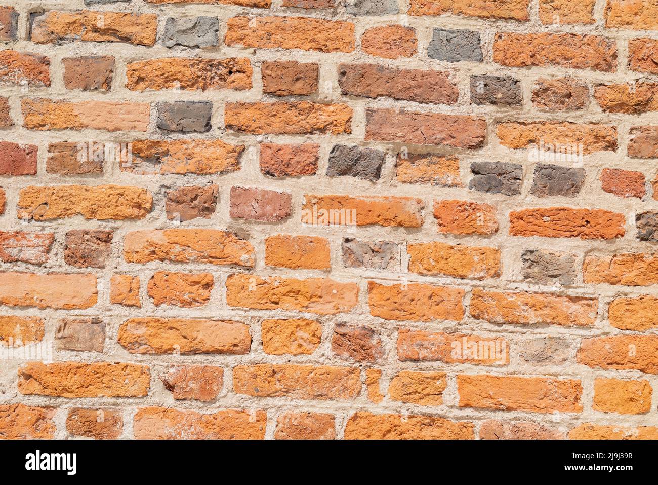 Medieval brick wall texture. Bricks backgound. Stock Photo