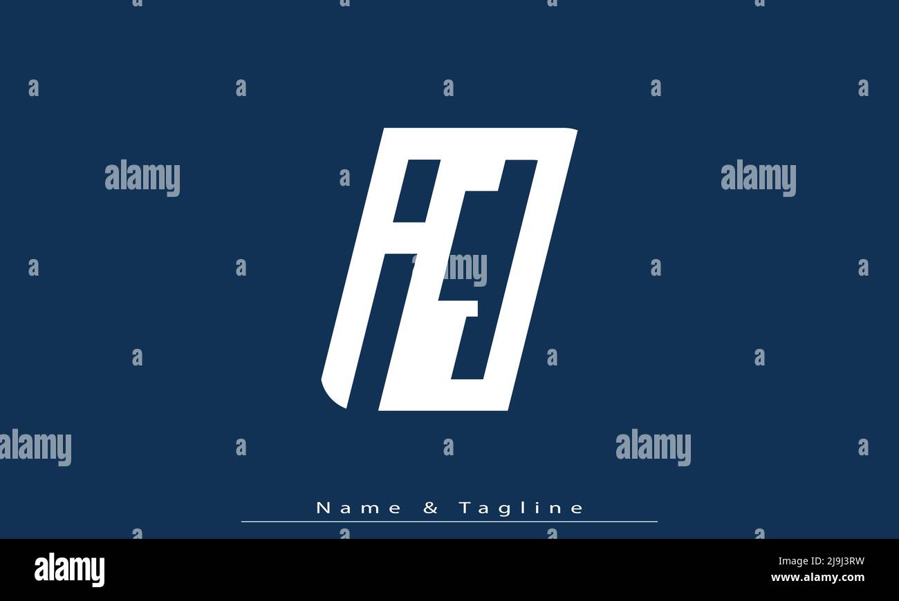 Alphabet letters Initials Monogram logo AJ , JA Stock Vector