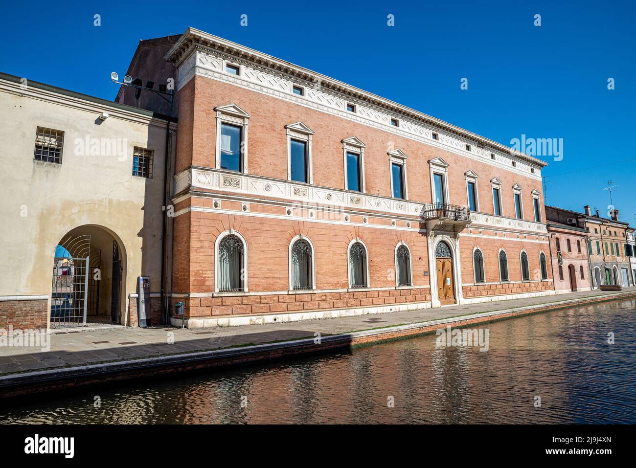 Bellini Palace on Via Agatopisto, Comacchio (FE), Italy Stock Photo