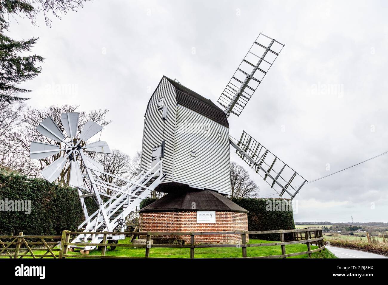 Cromer Windmill dating back to 1681, Ardeley, Hertfordshire, UK Stock Photo