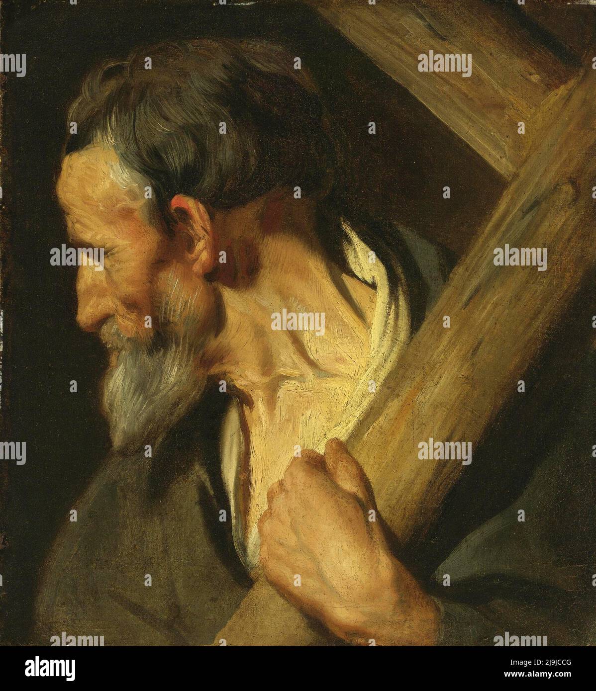 The apostle Saint Andrew painted by Jacob Jordaens Stock Photo Alamy