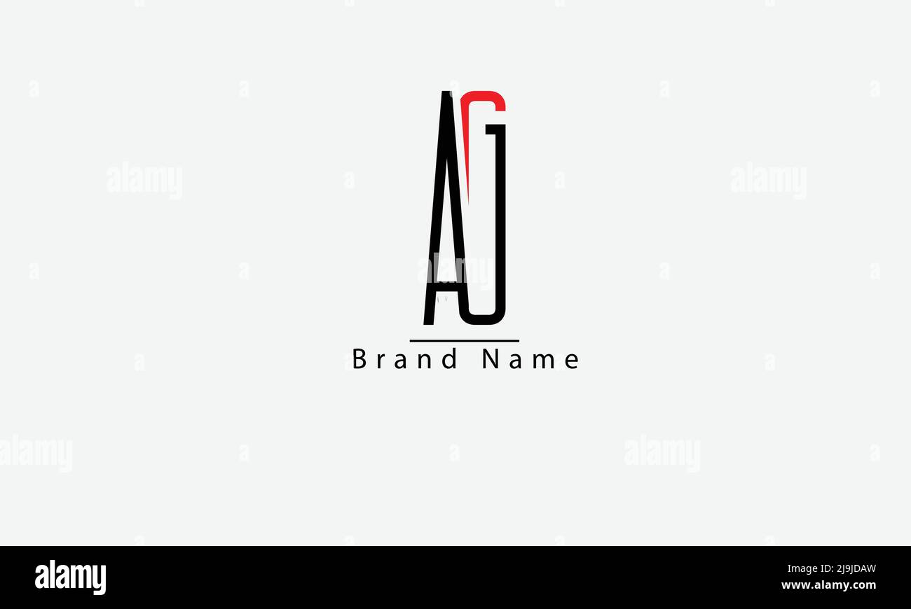 Alphabet letters Initials Monogram logo AG GA A G Stock Vector