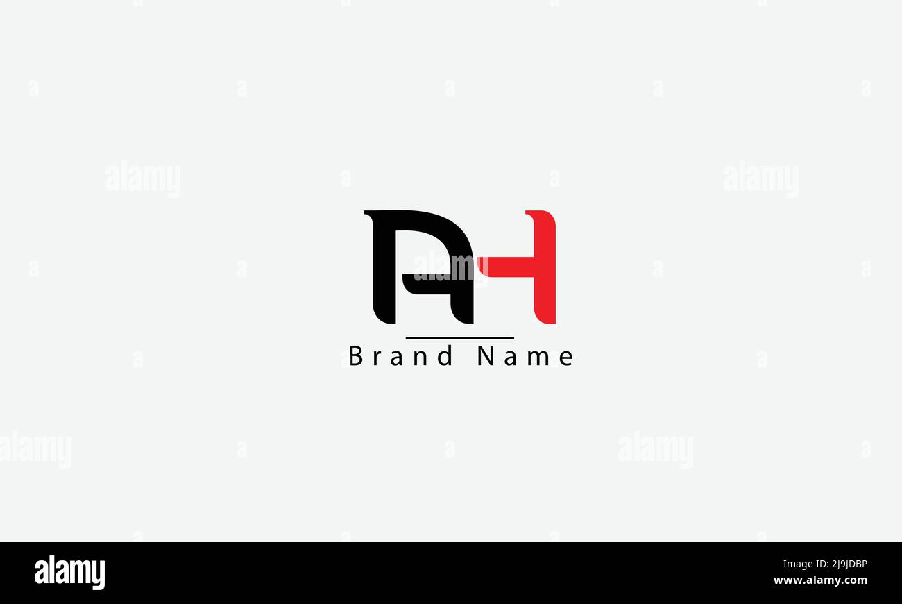Alphabet letters Initials Monogram logo AH HA A H Stock Vector
