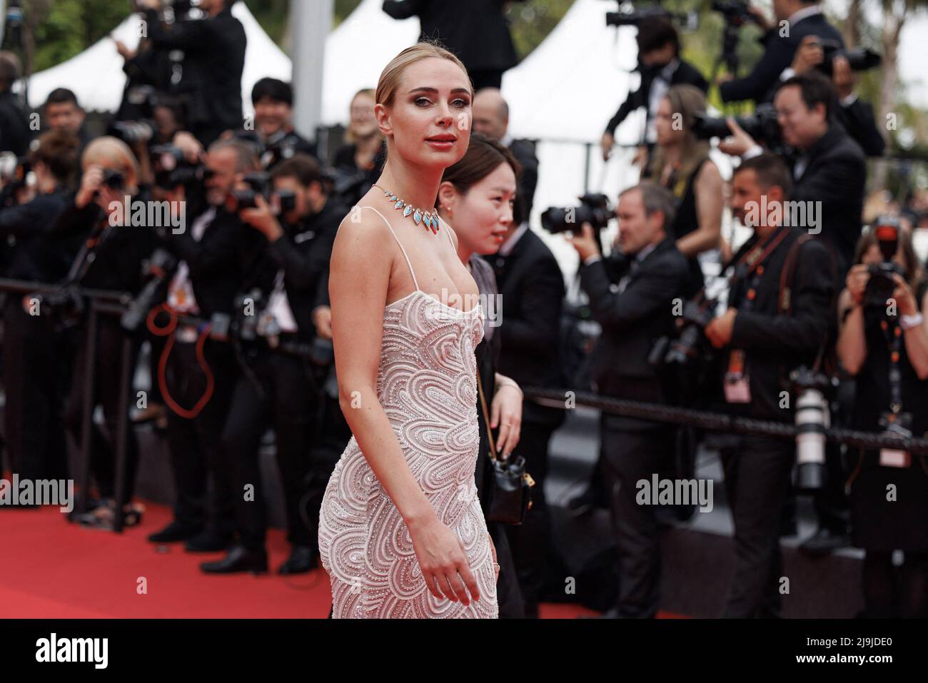 Cannes, France, May 23, 2022, Kimberley Garner attending the screening