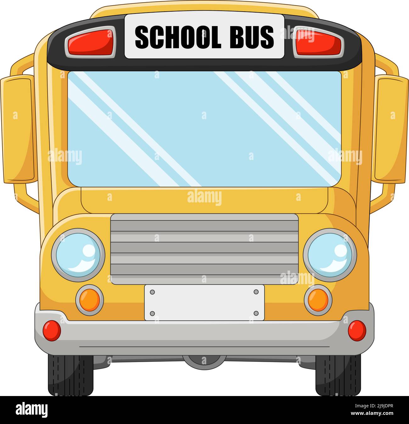 cartoon transit buses