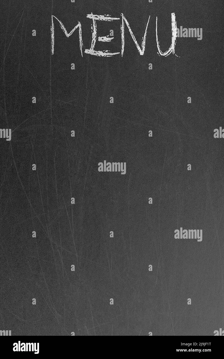 Vertical blackboard with menu template placard for cafe. Banners and