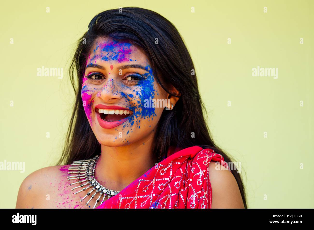 holi with silver color