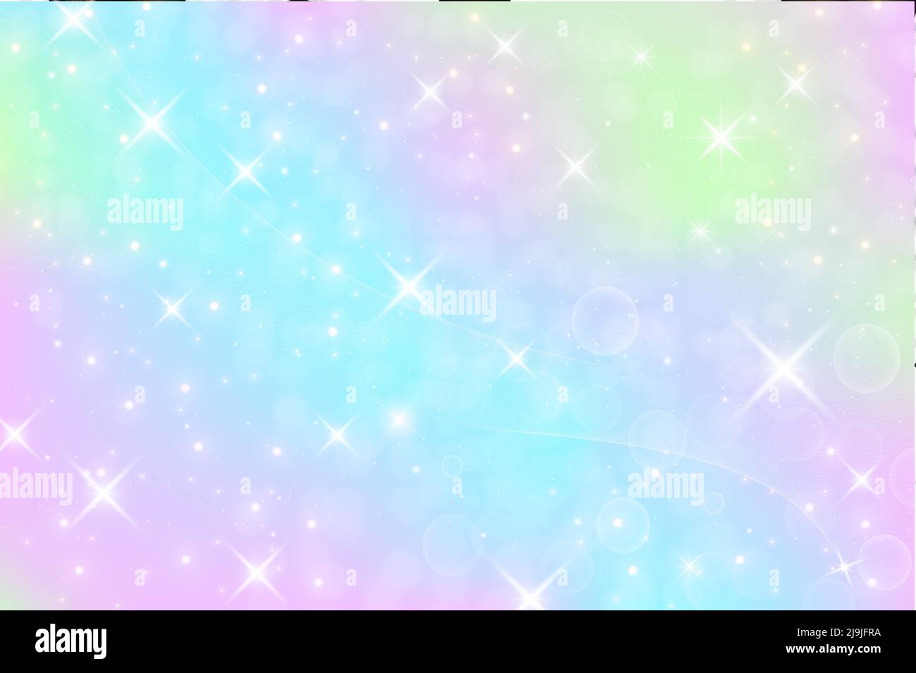 Unicorn galaxy fantasy background with stars sparkles. Pastel magic sky.  Cute princess wallpaper. Vector illustration Stock Vector Image & Art -  Alamy