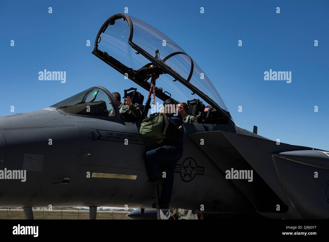 U S Air Force F 15e S From The 366th Fighter Wing Mountain Home Air Force Base Idaho Arrive At Hill Air Force Base Utah May 18 22 To Participate In The Raging Gunfighter Exercise