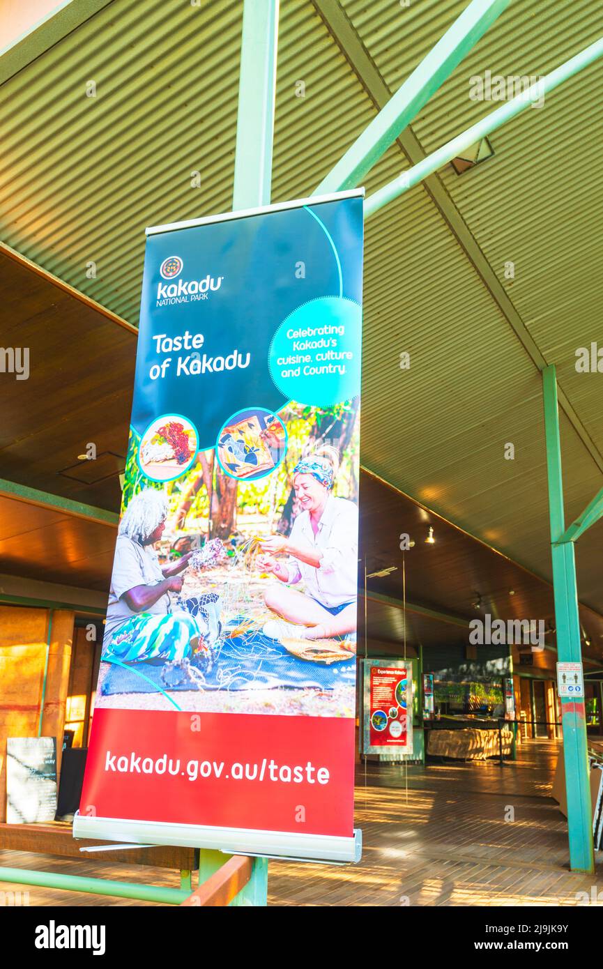 Poster advertisement the Taste of Kakadu Festival, Cooinda, Kakadu National Park, Northern Territory, NT, Australia Stock Photo