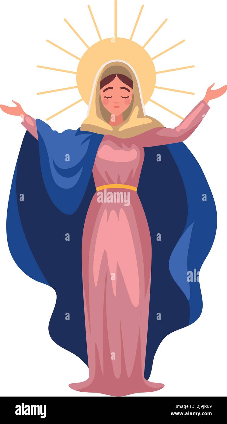 assumption of virgin Mary, isolated Stock Vector Image & Art - Alamy