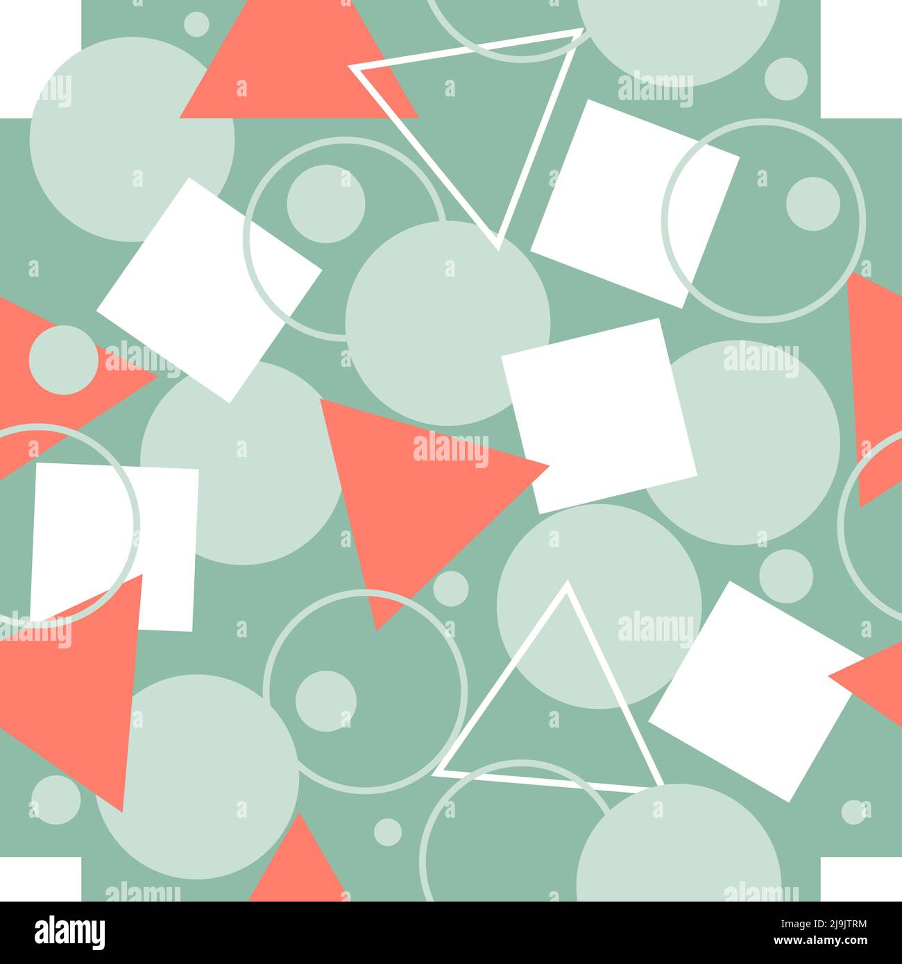 Seamless pattern with geometric memphis shapes Stock Vector