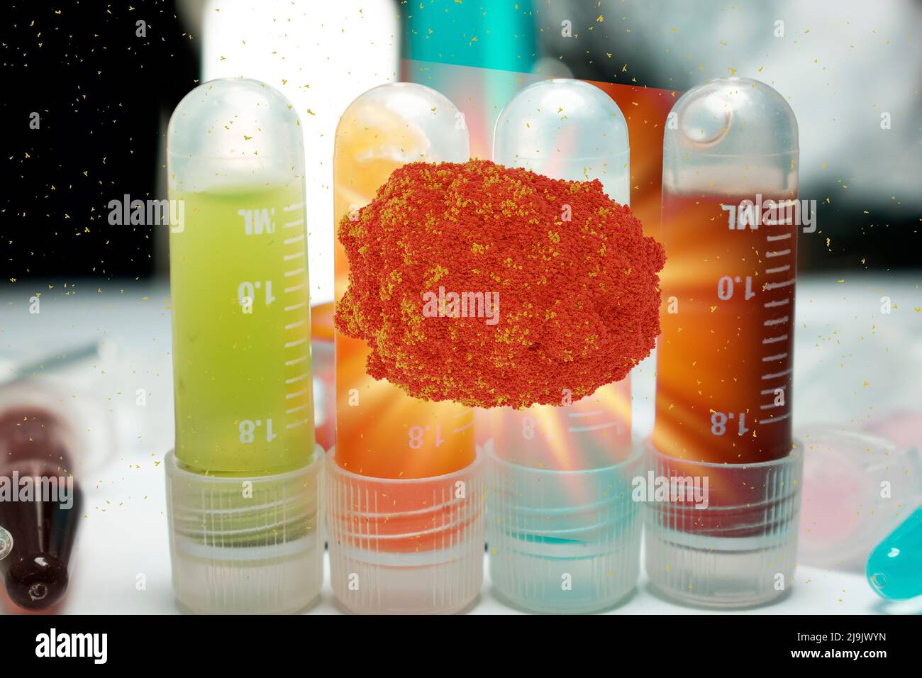 Monkeypox infection pandemic. monkeypox cell with doctor in laboratory ...