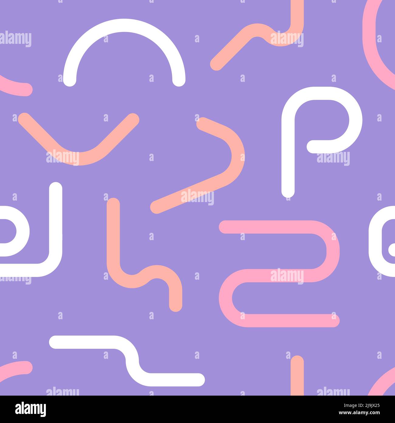Seamless pattern with geometric memphis shapes Stock Vector