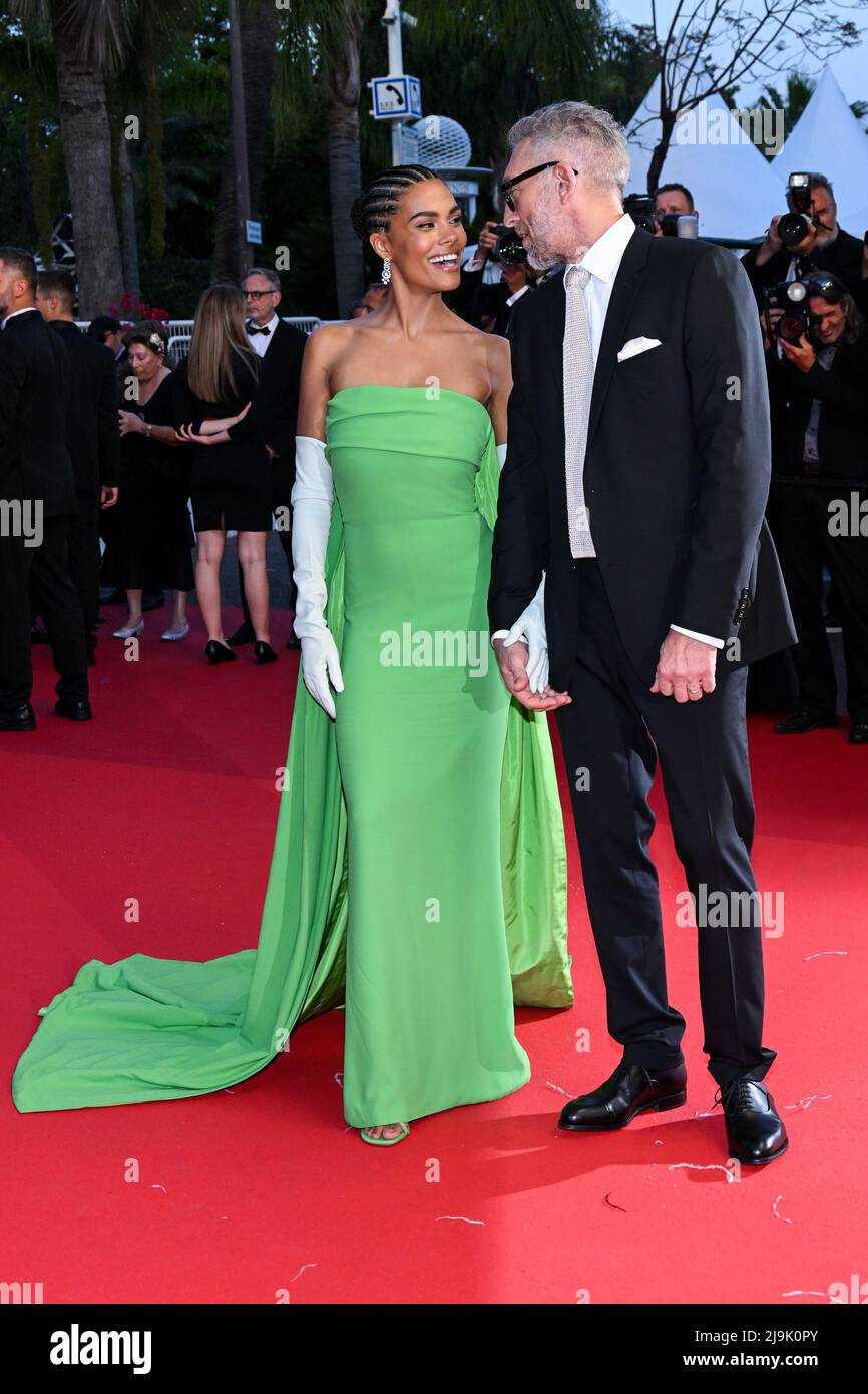 Tina Kunakey , Vincent Cassel 75th Cannes Film Festival Red Carpet of