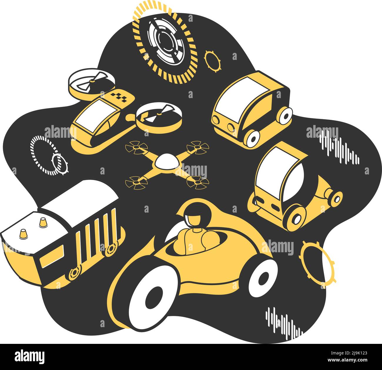 Technology Ev Vector Future technology development with electric vehicles vector ...