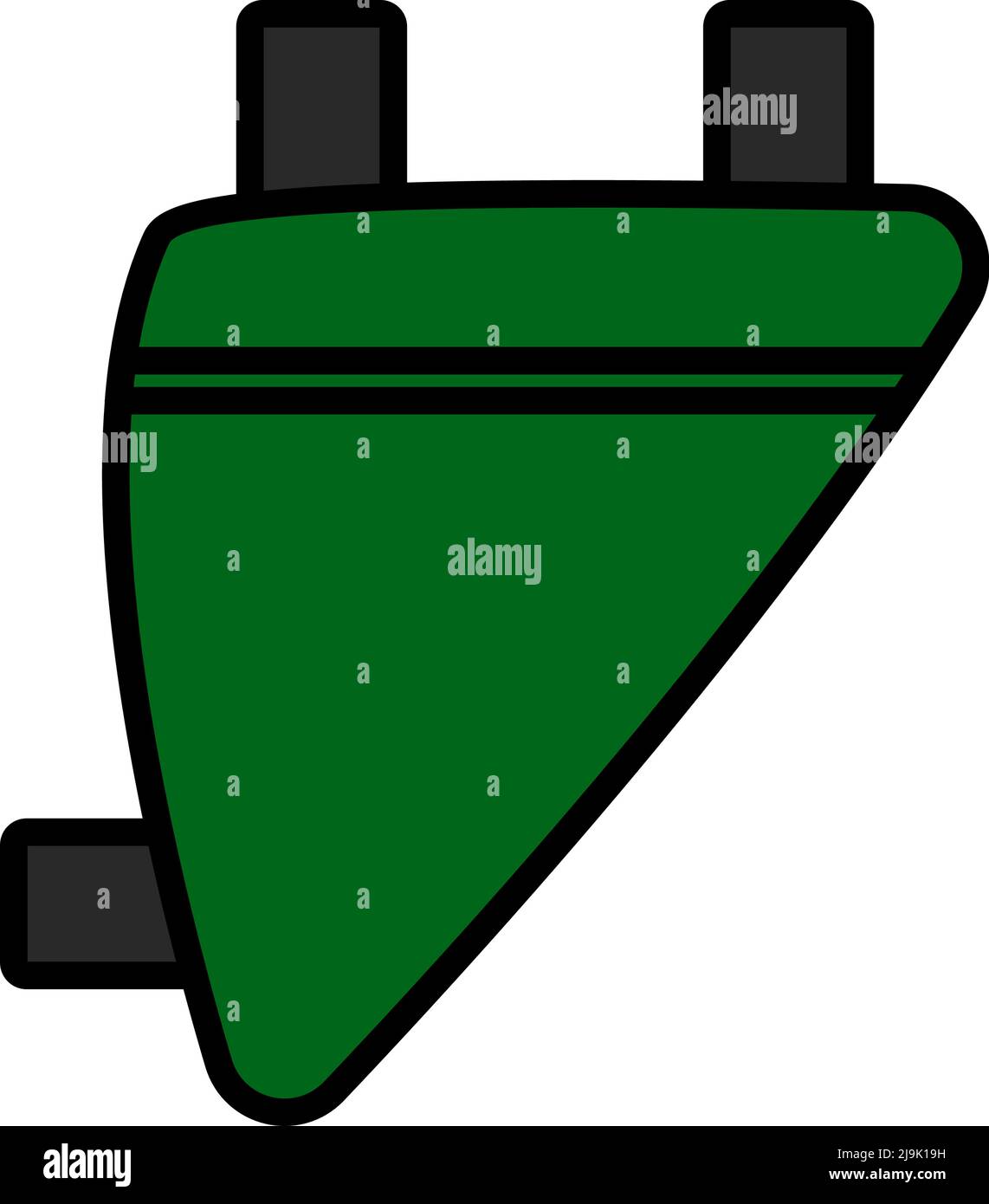 Bike Saddle Bag Icon. Editable Bold Outline With Color Fill Design