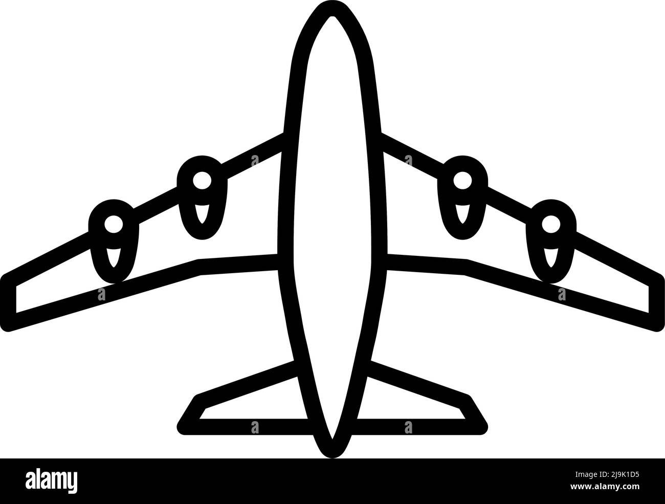 Airplane Takeoff Icon. Bold outline design with editable stroke width ...