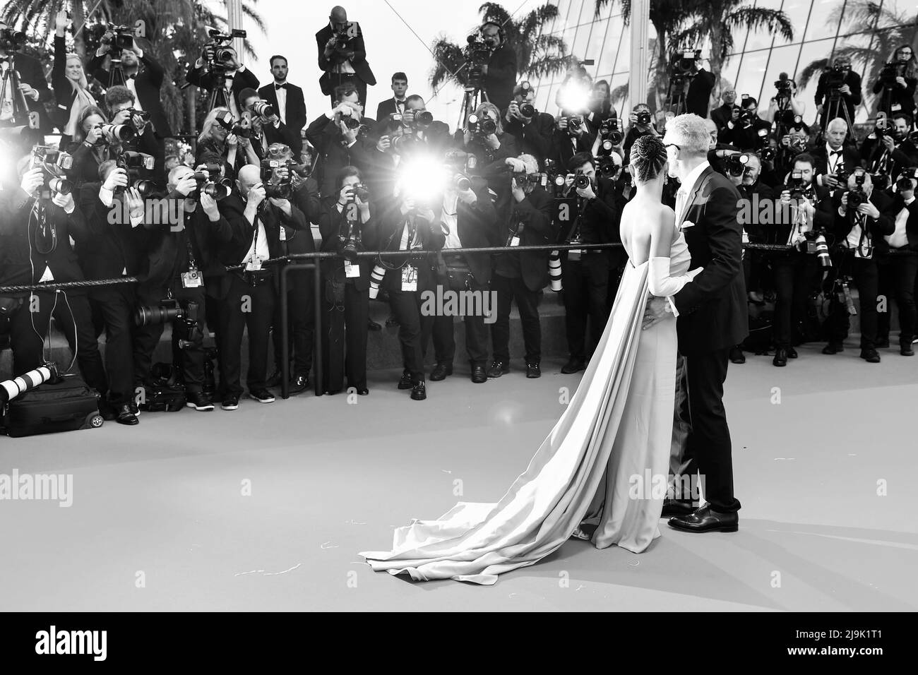Tina Kunakey , Vincent Cassel 75th Cannes Film Festival Red Carpet of