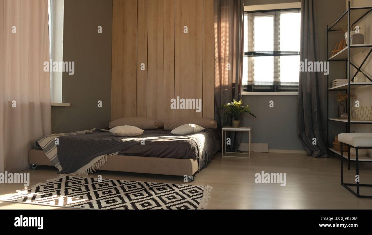 Modern interior of living room design. 3d rendering Stock Photo - Alamy