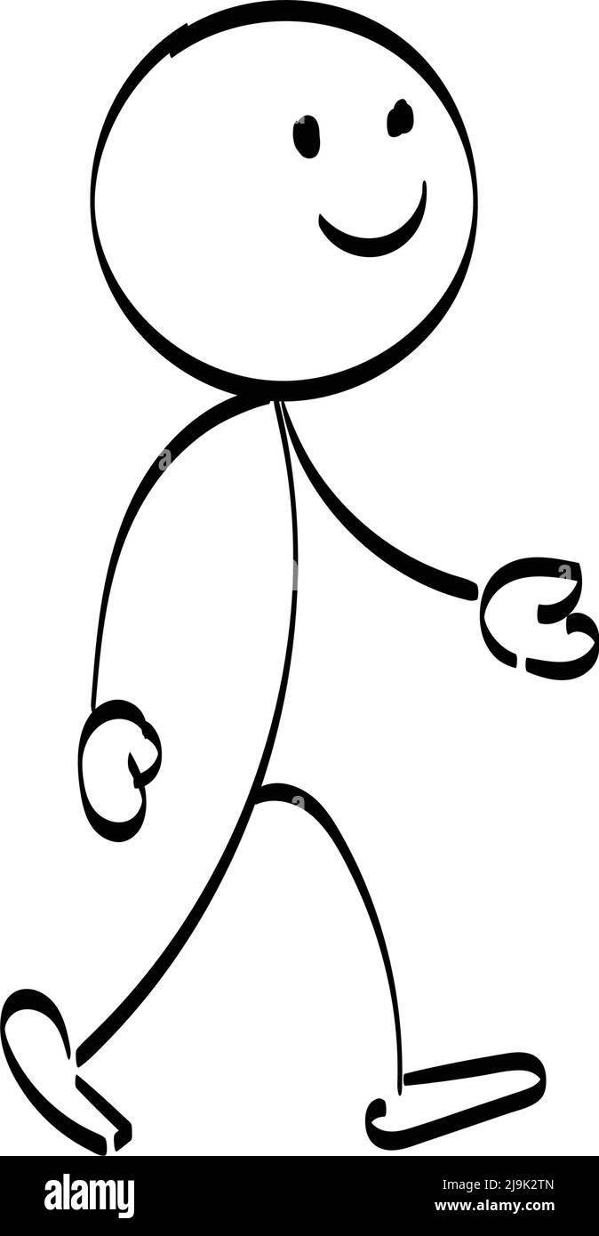 Hand drawing funny Stickman design for print or use as poster, card, flyer  or T Shirt Stock Vector Image & Art - Alamy