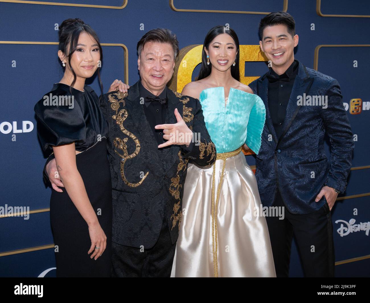 May 21, 2022, Los Angeles, California, USA: (L-R) Olivia Liang,Tzi Ma, Shannon Dang and Eddie Liu attends Gold House's Inaugural Gold Gala: A New Gold Age. (Credit Image: © Billy Bennight/ZUMA Press Wire) Stock Photo