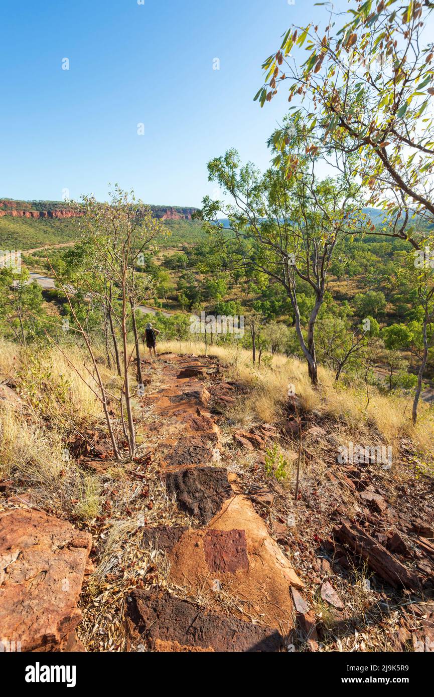 View of the Escarpment Walk walking trail, Gregory National Park,  Northern Territory, NT, Australia Stock Photo
