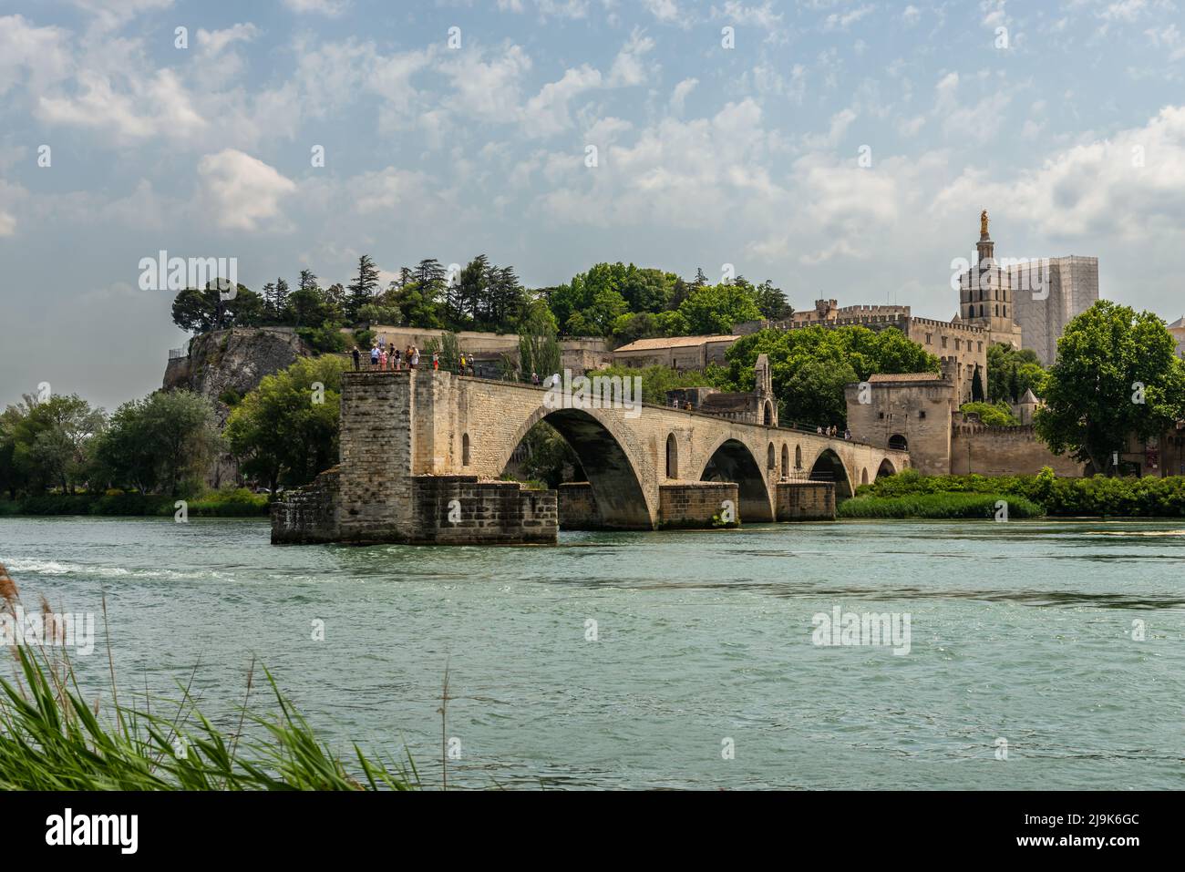 Saint Benezet bridge over the Rhone river, in the Vaucluse, in Provence, France Stock Photo