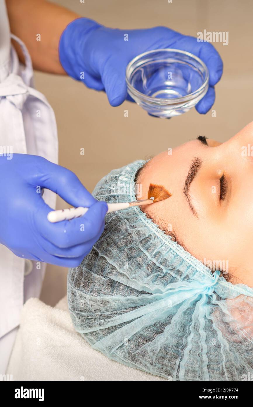 Woman a chemical peel hi-res stock photography and images - Alamy