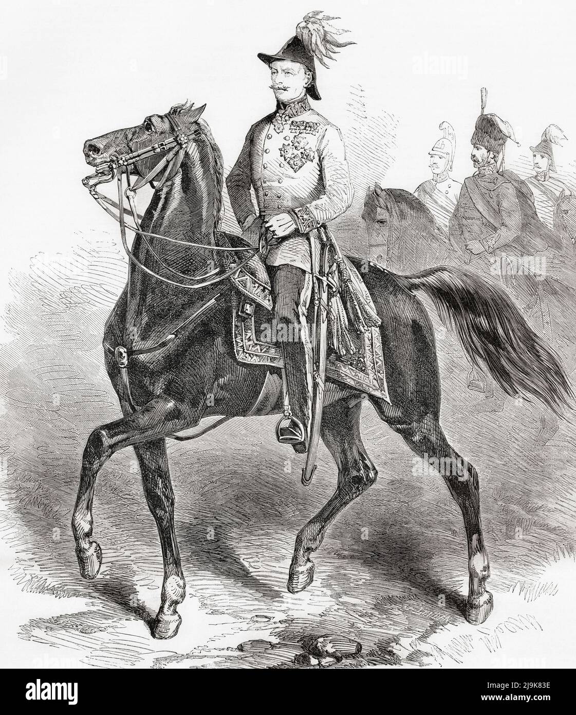 Heinrich Hermann Josef Freiherr von Heß or von Hess, 1788 - 1870.  Austrian soldier and field marshal.  From L'Univers Illustre, published Paris, 1859 Stock Photo