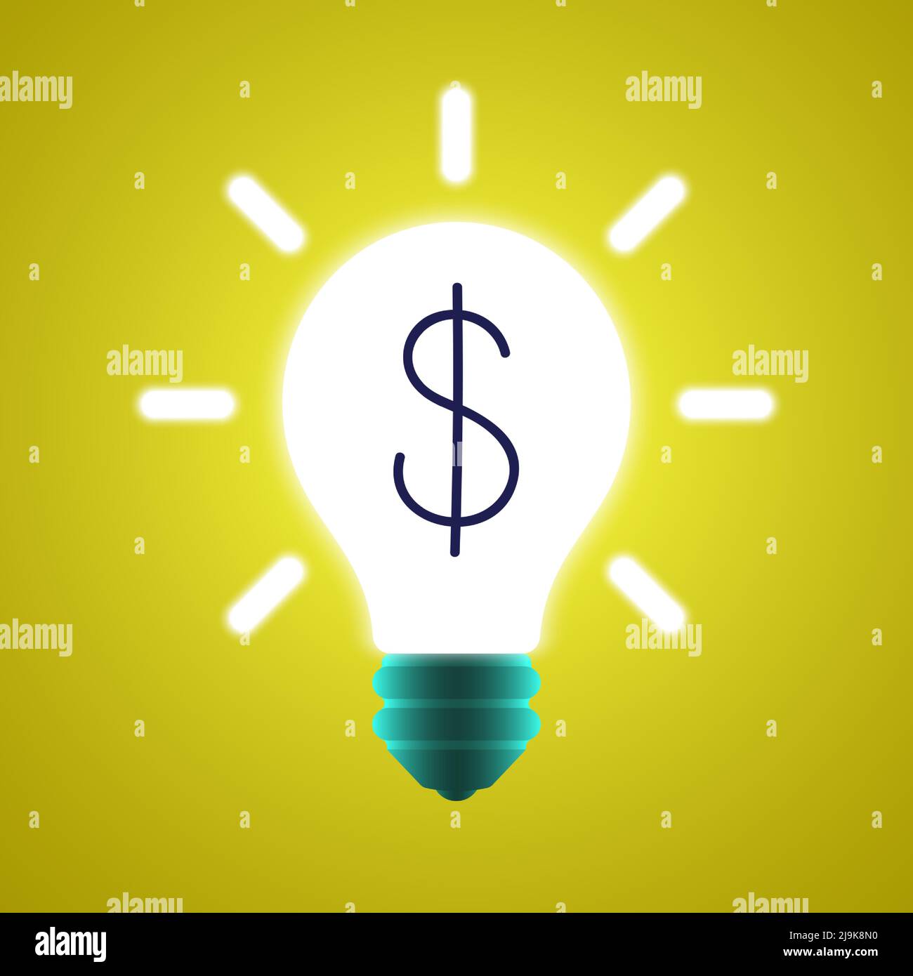 Business, financial creative idea concept vector banner. Shining light