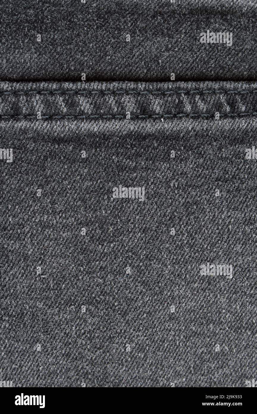 Seam black denim cotton jeans fabric texture background and wallpaper ...