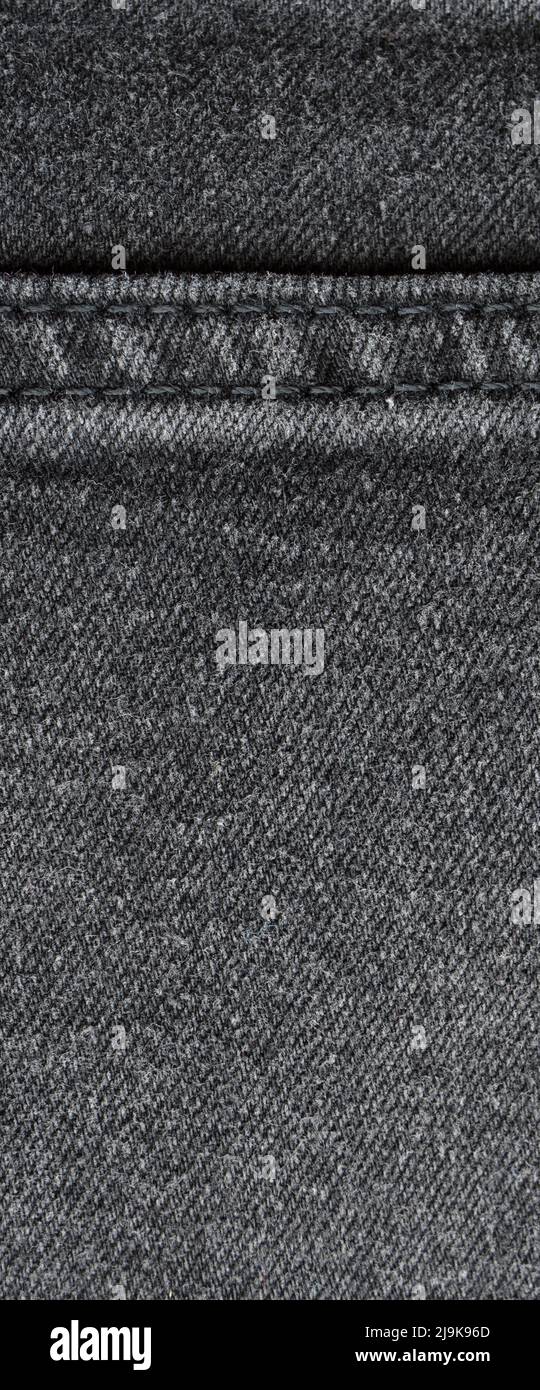 Seam black denim cotton jeans fabric texture background and wallpaper ...